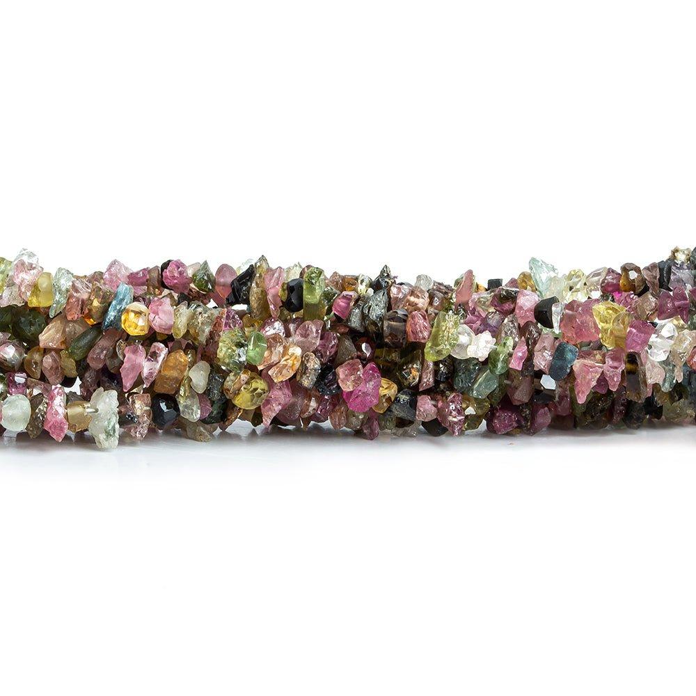 Multi Color Tourmaline Natural Crystal Chip Beads, 15 inch, 3x3-5x3mm, 260 pieces - The Bead Traders