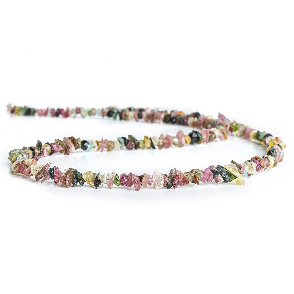 Multi Color Tourmaline Natural Crystal Chip Beads, 15 inch, 3x3-5x3mm, 260 pieces - The Bead Traders