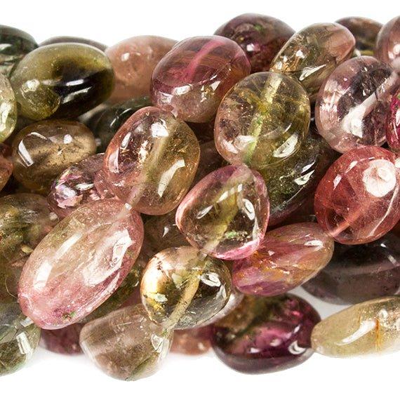 Multi Color Tourmaline Plain Nugget Beads, 16.5 inch, 5x5x4-7x5x4mm, 64 pieces - The Bead Traders