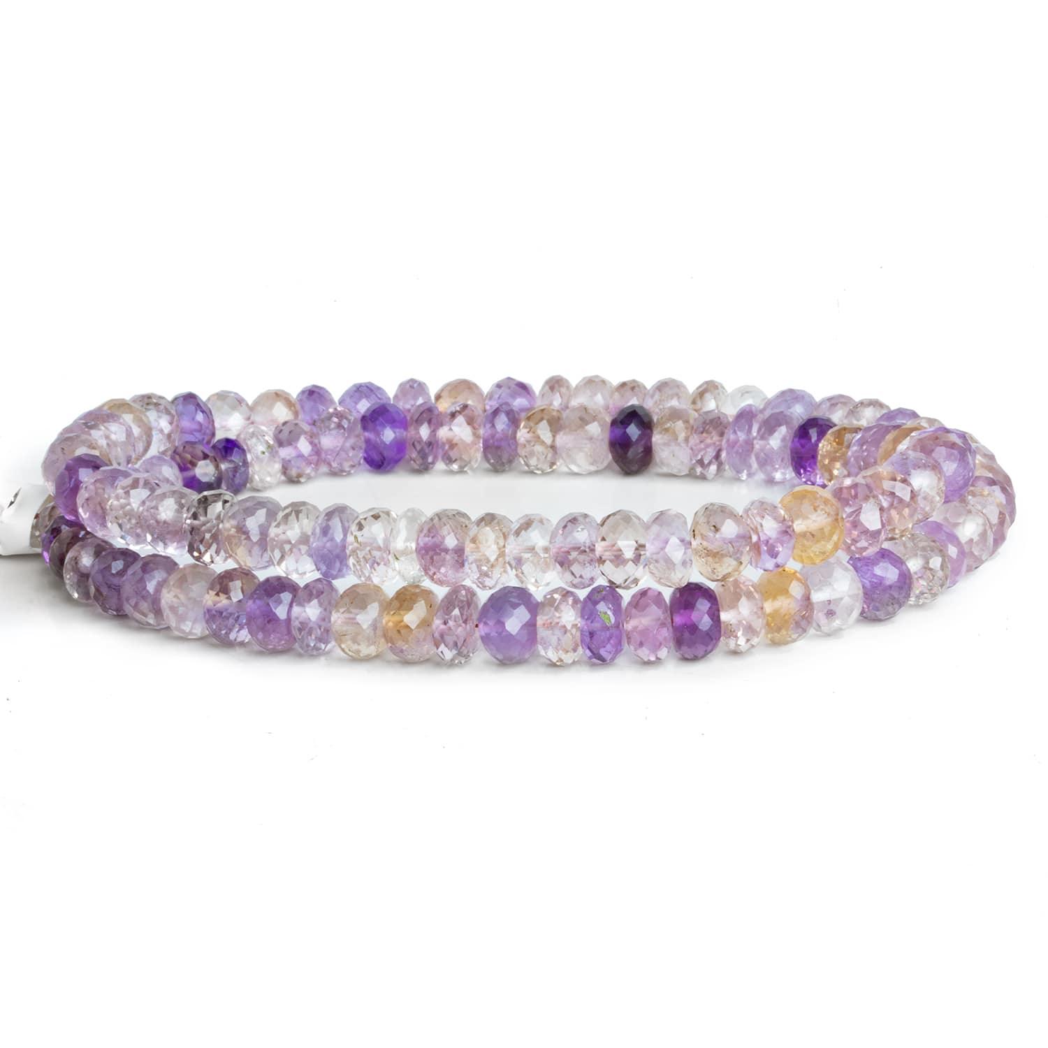 Multi Gemstone Faceted Rondelles 16 inch 100 beads - The Bead Traders