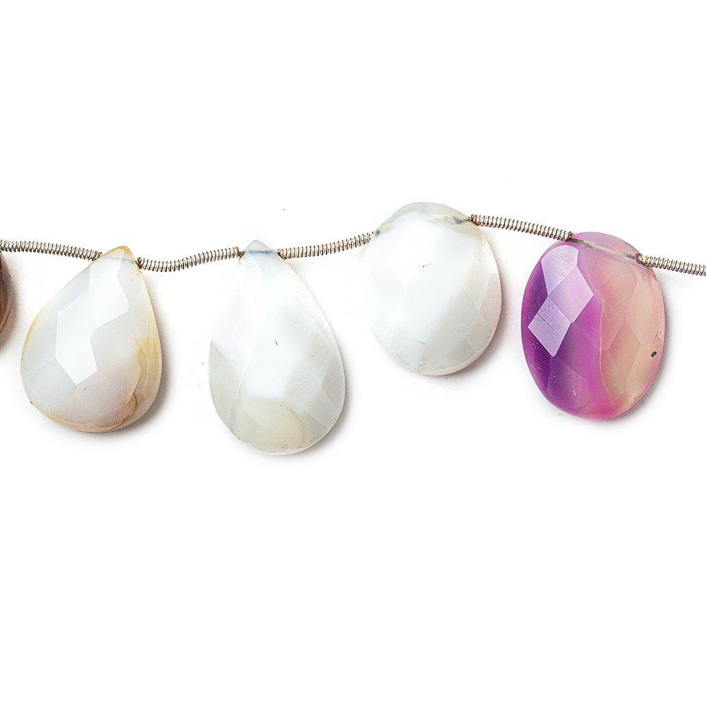 MultiColor Agate Top Drilled Mixed Shapes 12 Beads 16x16-23x14mm size range - The Bead Traders