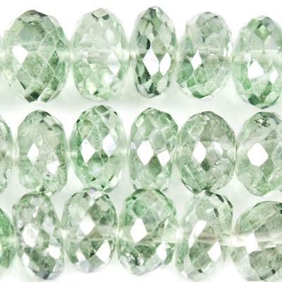 Mystic Green Quartz Beads Faceted 7mm Rondelle, 8" length, 50 pcs - The Bead Traders