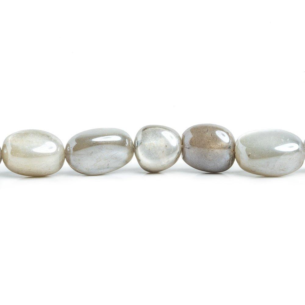Mystic Platinum Moonstone Plain Nugget Beads 13 inch 30 pieces - The Bead Traders
