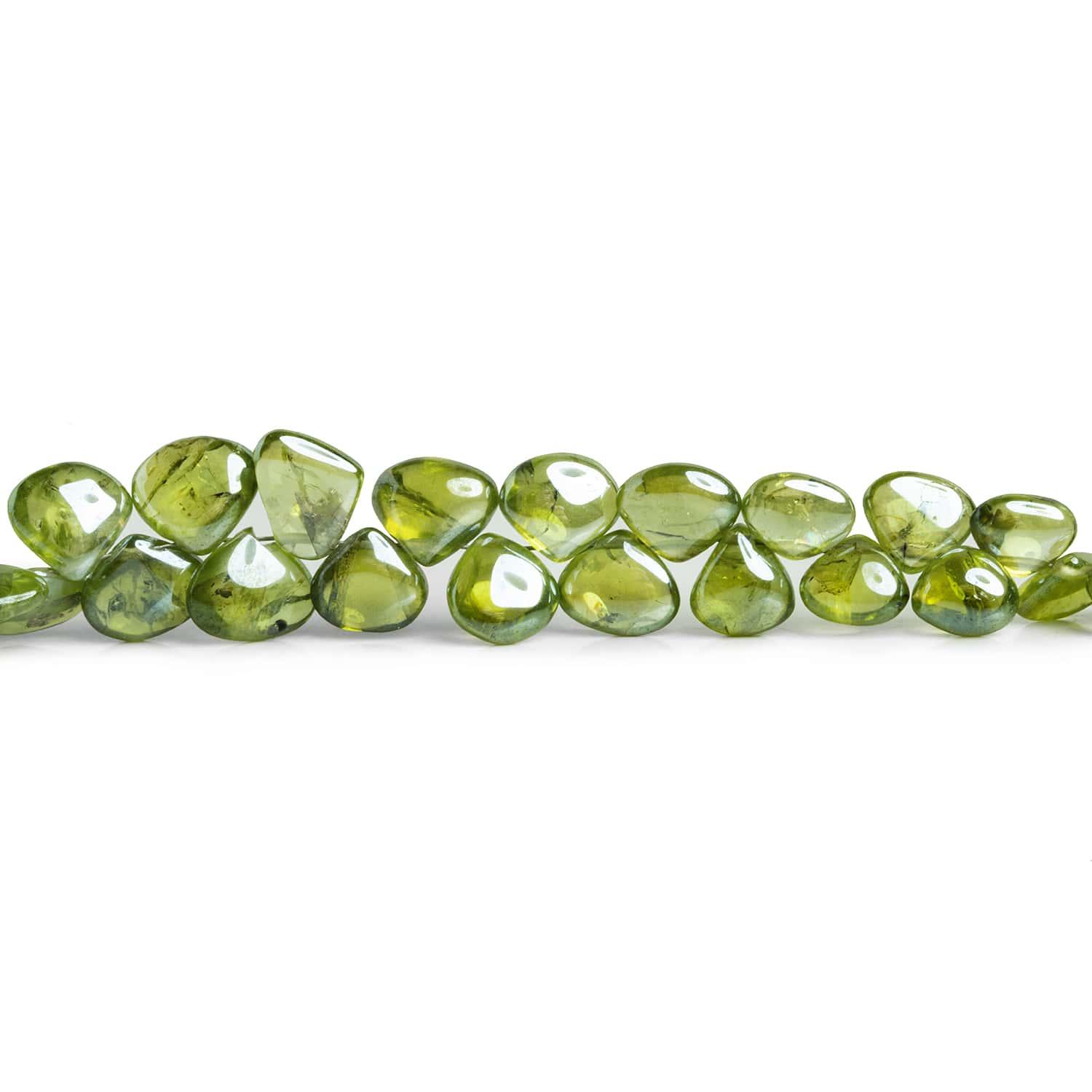 Mystic Prehnite Plain Heart Beads 8 inch 53 pieces - The Bead Traders