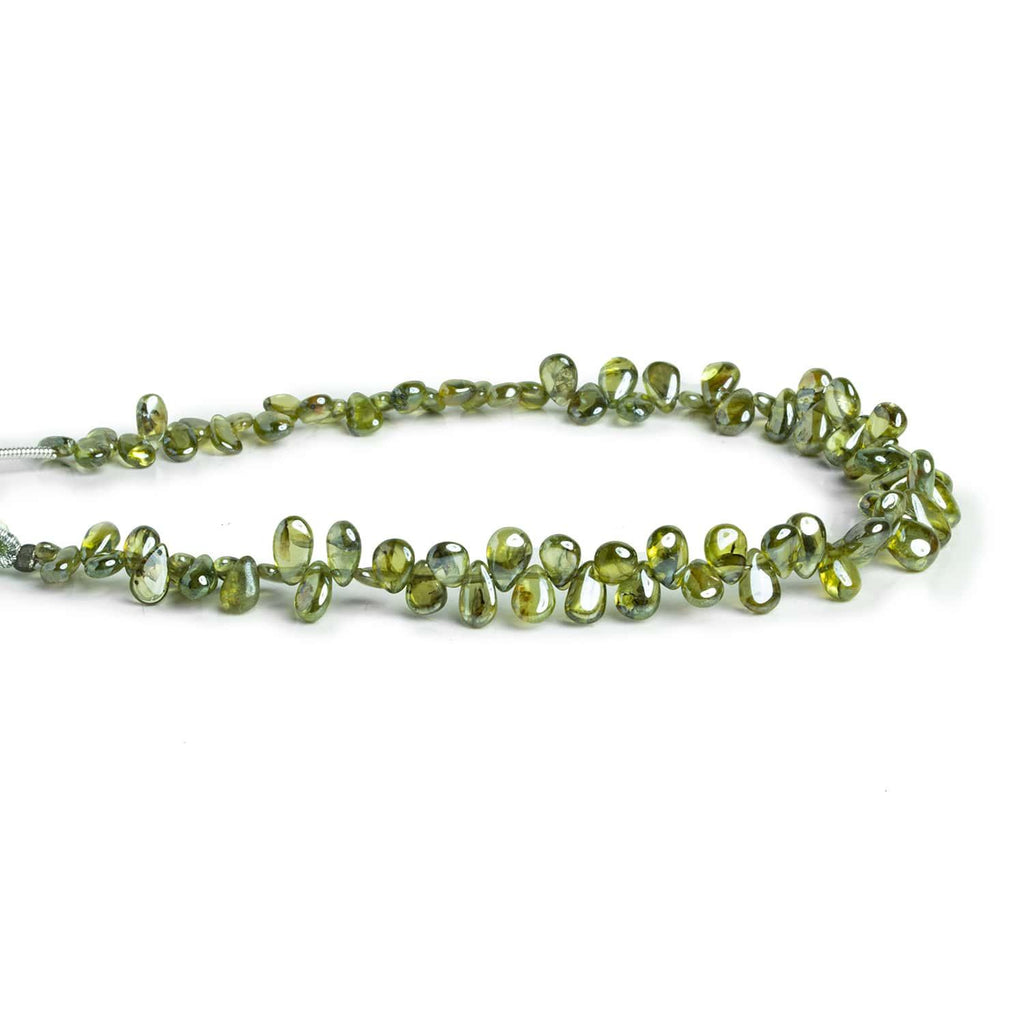 Mystic Prehnite Plain Pear Beads 8 inch 70 pieces - The Bead Traders