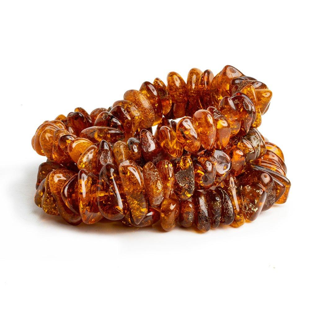 Natural Baltic Amber Plain Nugget Beads 24 inch 110 pieces - The Bead Traders