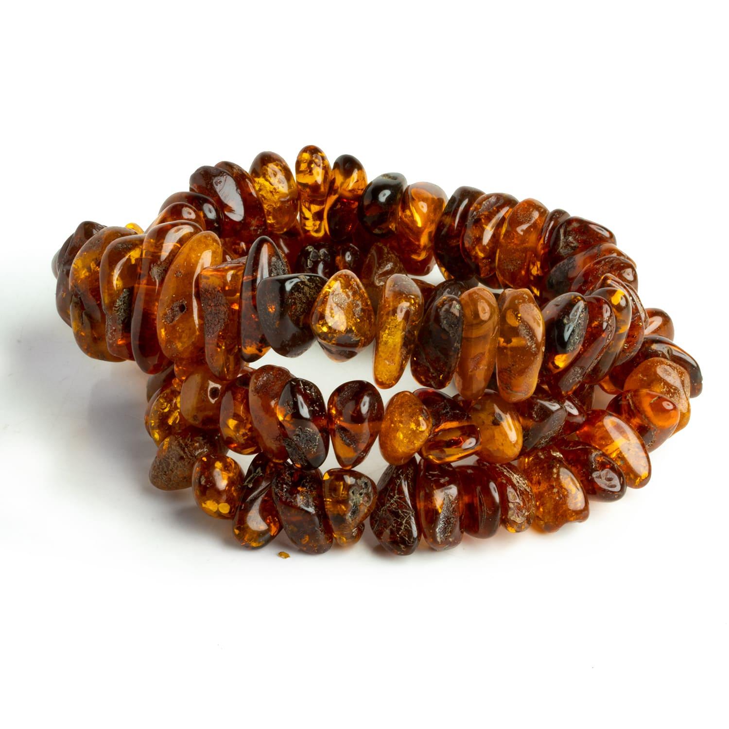 Natural Baltic Amber Plain Nugget Beads 25 inch 90 pieces - The Bead Traders