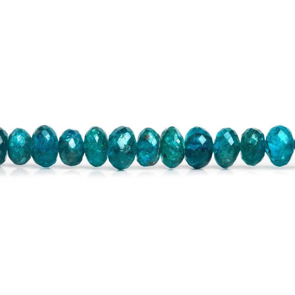 Neon Apatite Faceted Rondelle Beads 14 inch 95 pieces - The Bead Traders