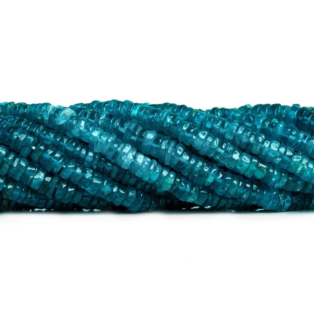Neon Apatite Plain Heishi Beads 16 inch 210 pieces - The Bead Traders