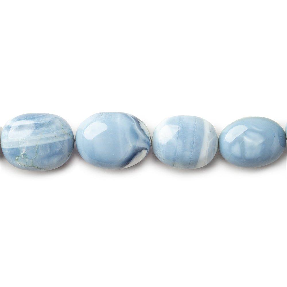 Owyhee Denim Blue Opal Plain Nugget Beads 18 inch 10x8-15x10mm 38 pieces - The Bead Traders
