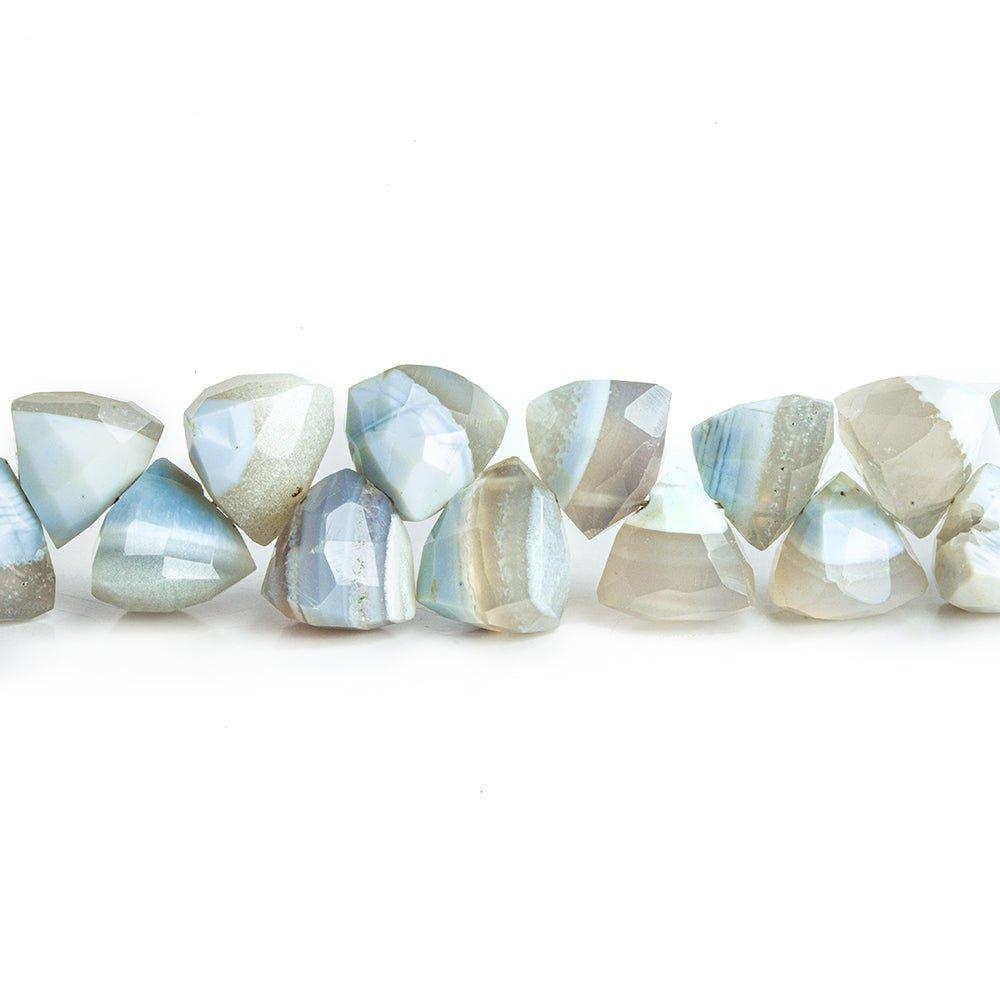 Owyhee Denim Blue Opal Top Drilled Triangle Beads 8 inch 8x8x9mm 40 pieces - The Bead Traders