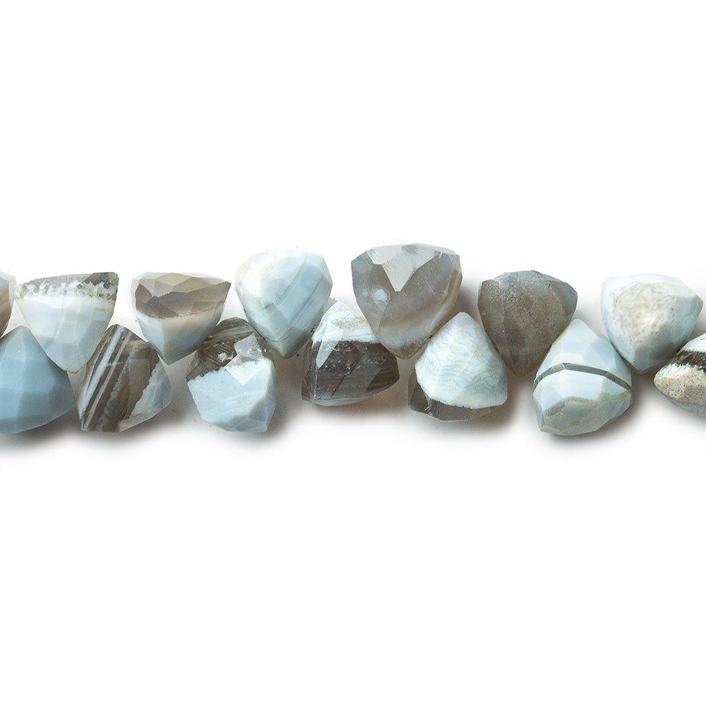 Owyhee Denim Blue Opal Top Drilled Triangle Beads 8 inch 8x9x9mm 38 pieces - The Bead Traders