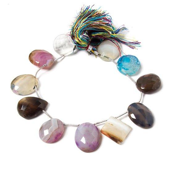 Party Agate Beads Top Drilled Free Shapes 8 inch strand, 17-25mm - The Bead Traders