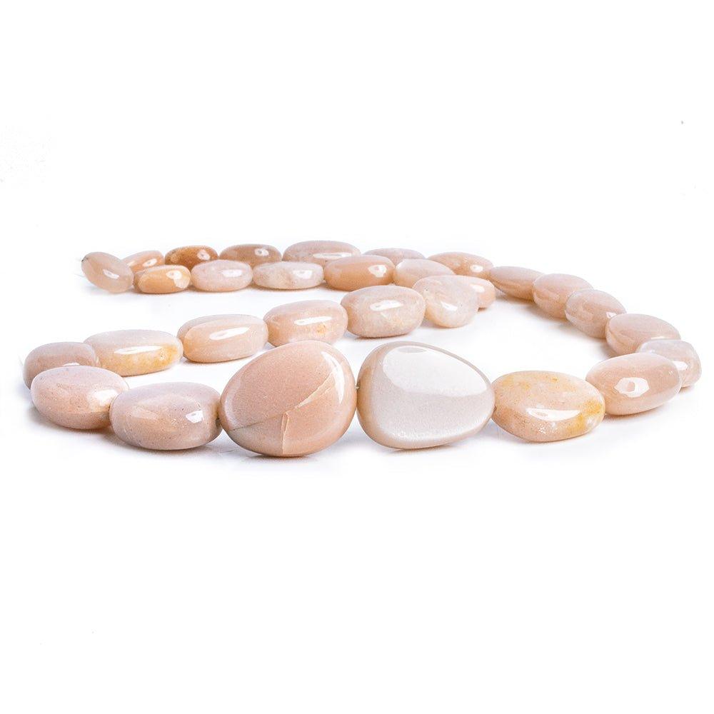 Peach Moonstone Plain Nugget Beads 17 inch 30 pieces - The Bead Traders