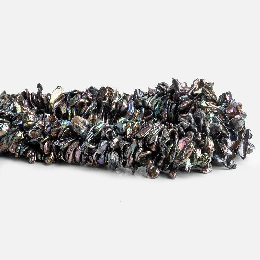 Peacock Keshi Freshwater Pearls 15 inch 180 pieces - The Bead Traders