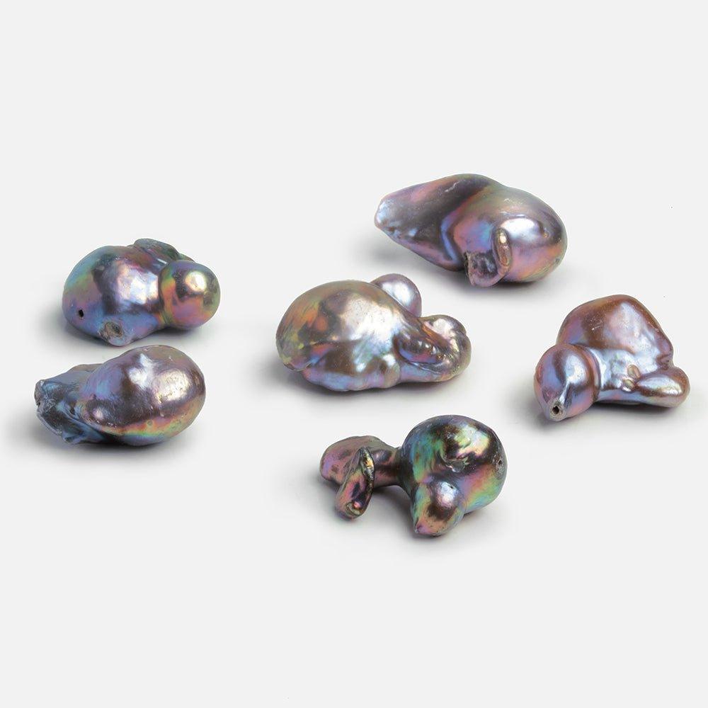 Peacock Ultra Baroque Freshwater Pearl Focal 1 Piece - The Bead Traders