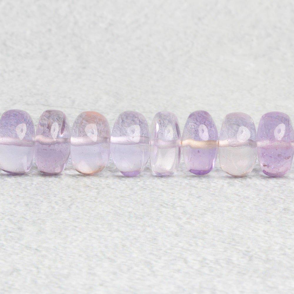 Pink Amethyst Plain Rondelle Beads 8 inch 38 pieces - The Bead Traders
