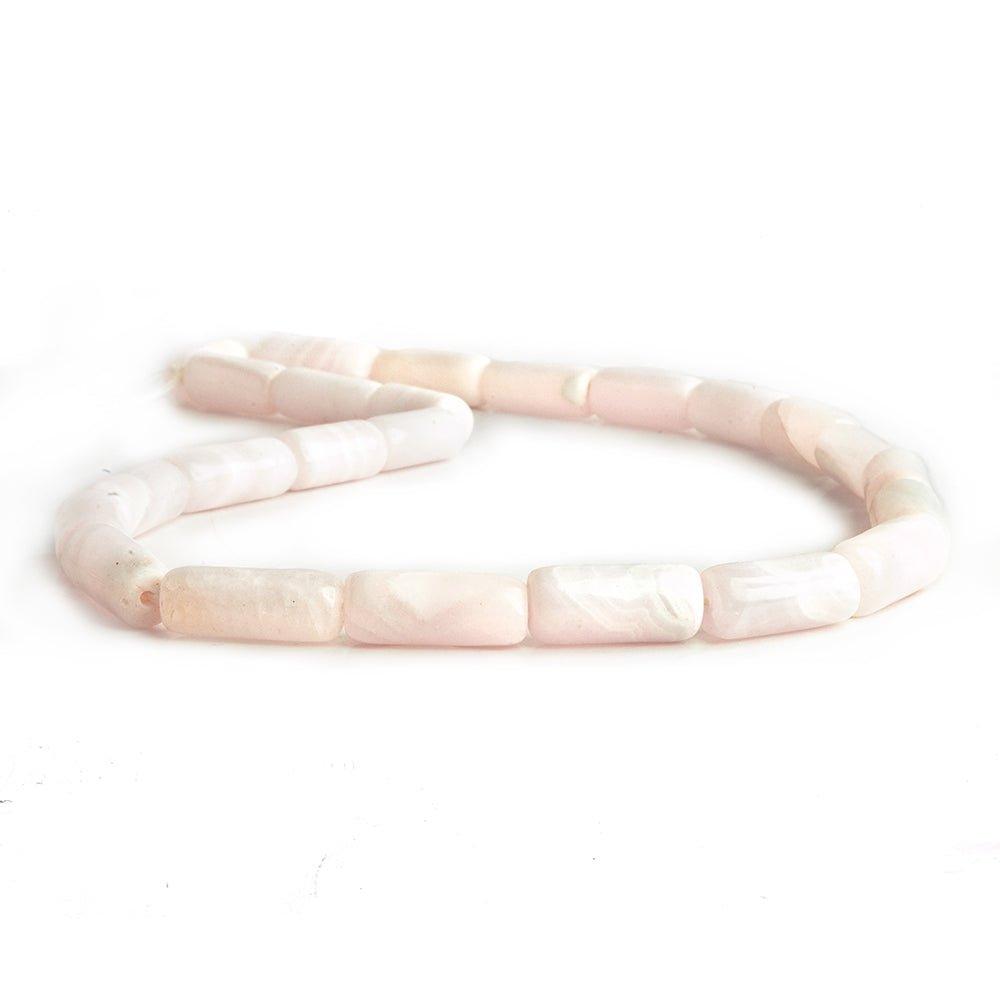 Pink Mangano Calcite plain Tube Beads 15 inches 32 pieces - The Bead Traders