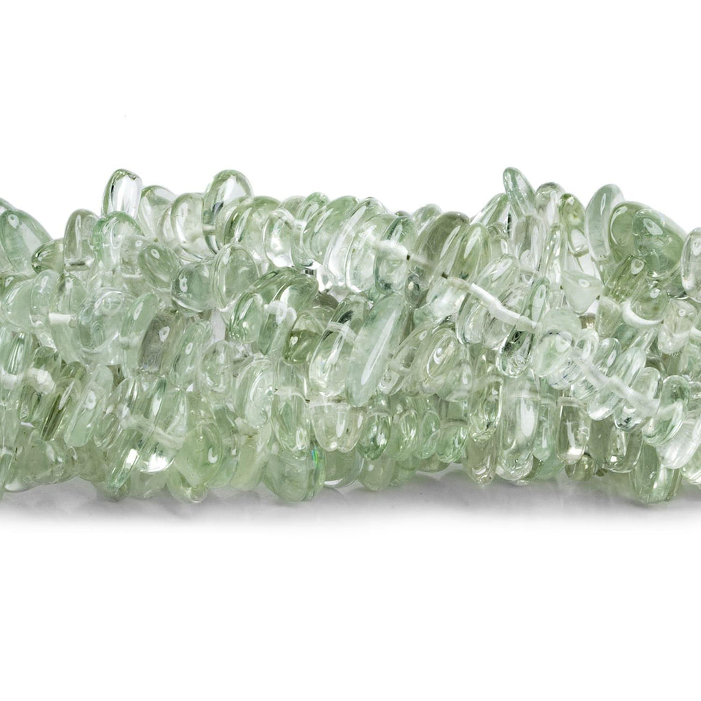 Prasiolite Long Chips 7.5 inch 60 beads - The Bead Traders