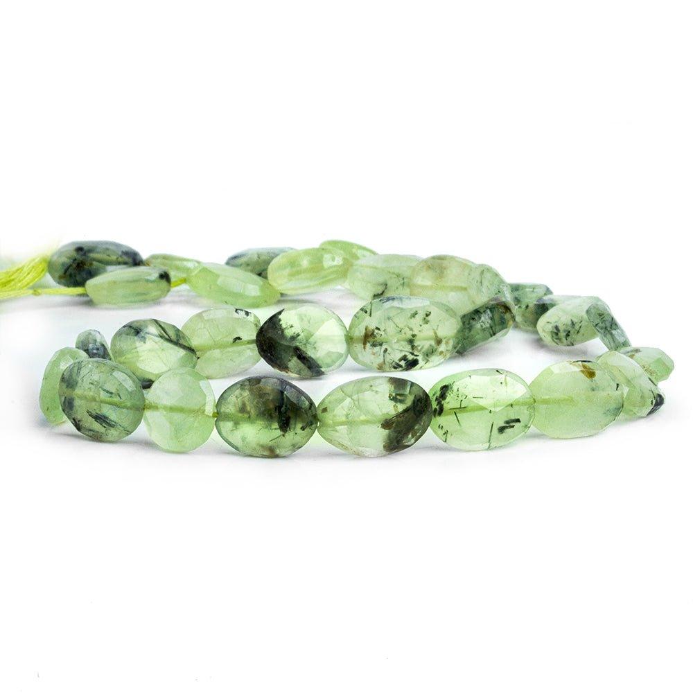 Prehnite Faceted Oval Beads 12 inch 30 pieces - The Bead Traders