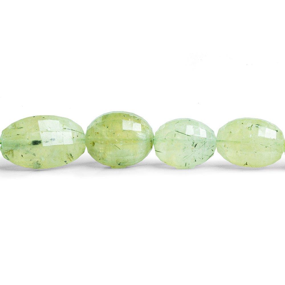 Prehnite Faceted Oval Beads 14 inch 25 pieces - The Bead Traders