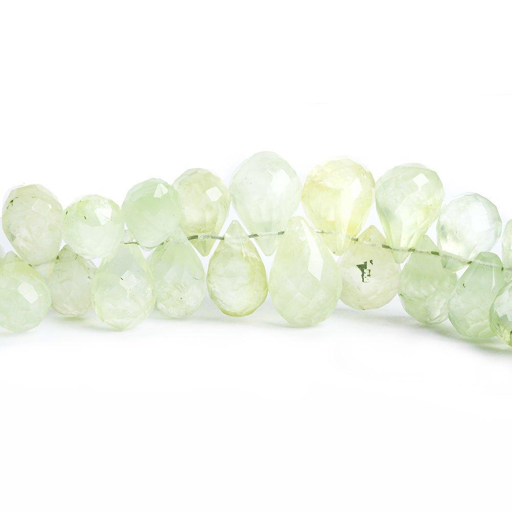Prehnite Faceted Teardrop Beads 8 inch 80 pieces - The Bead Traders