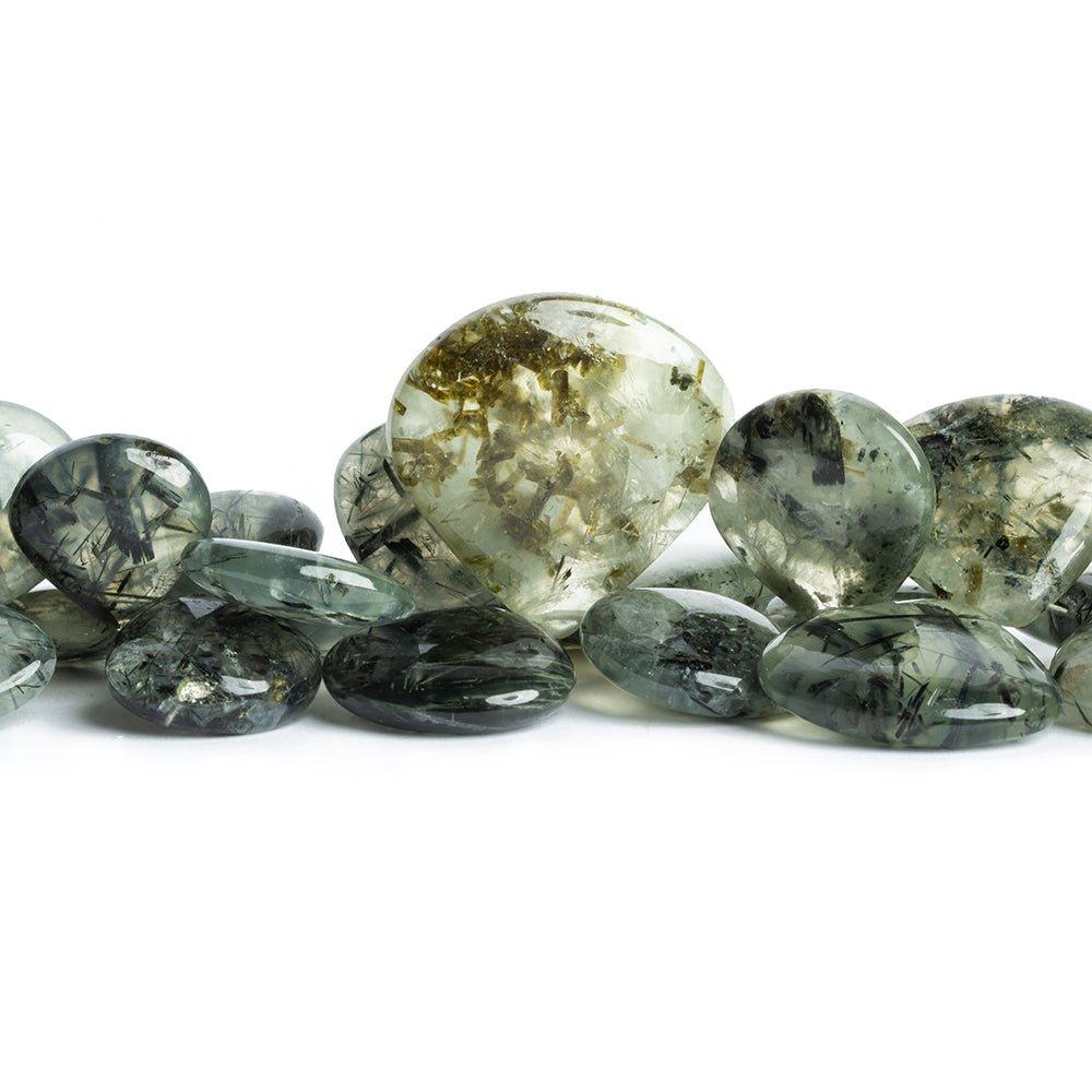 Prehnite Plain Heart Beads 8 inch 40 pieces - The Bead Traders