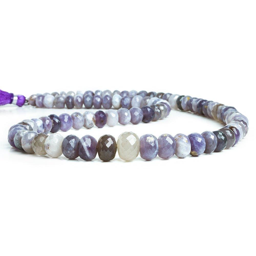 Purple Chalcedony Faceted Rondelle Beads 18 inch 85 pieces - The Bead Traders