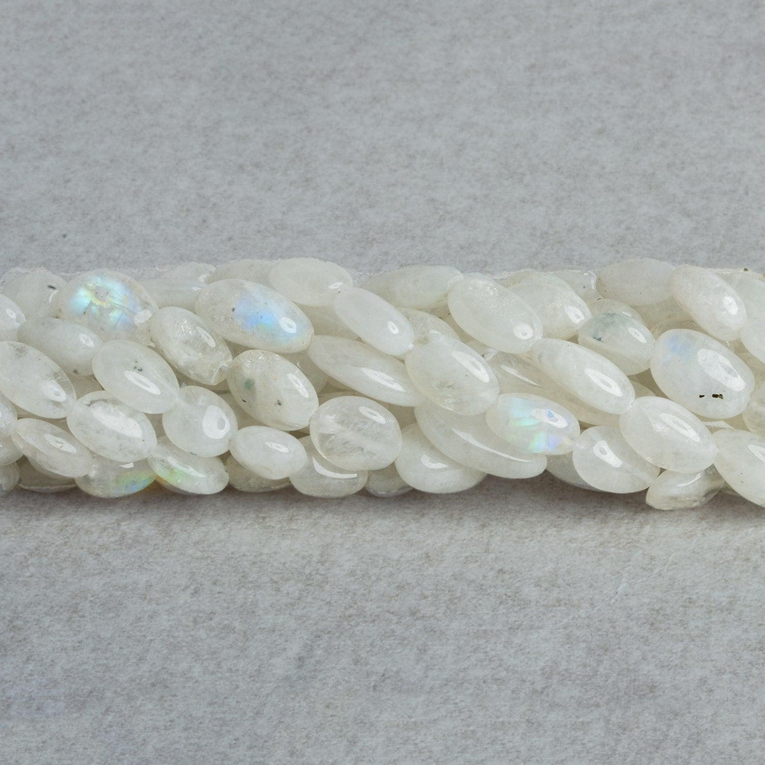 Rainbow Moonstone Plain Ovals 12 inch 26 pieces - The Bead Traders