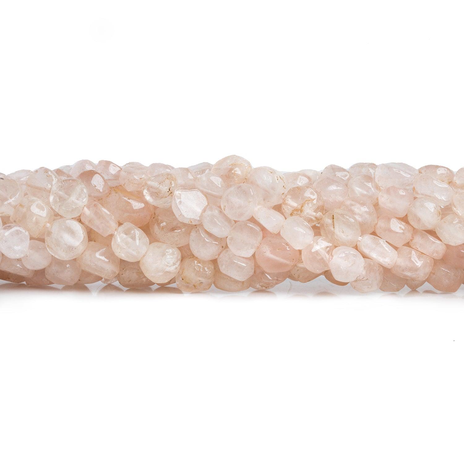 Rose Quartz Bead Plain 6-7mm Coins - The Bead Traders