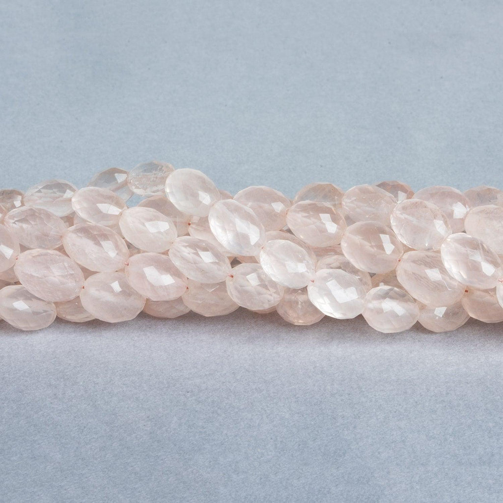 Rose Quartz Faceted Ovals 16 inch 45 beads - The Bead Traders