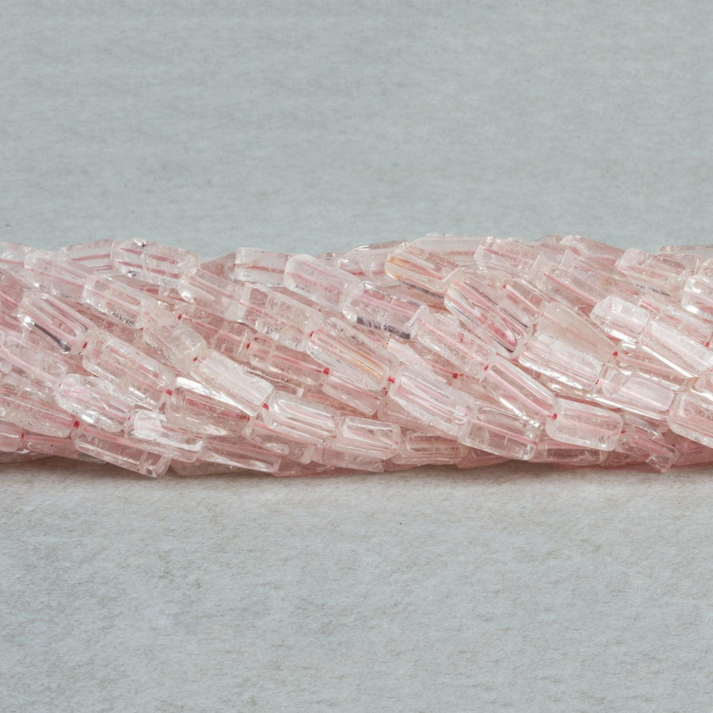 Rose Quartz Plain Rectangle Beads 14 inch 35 pieces - The Bead Traders