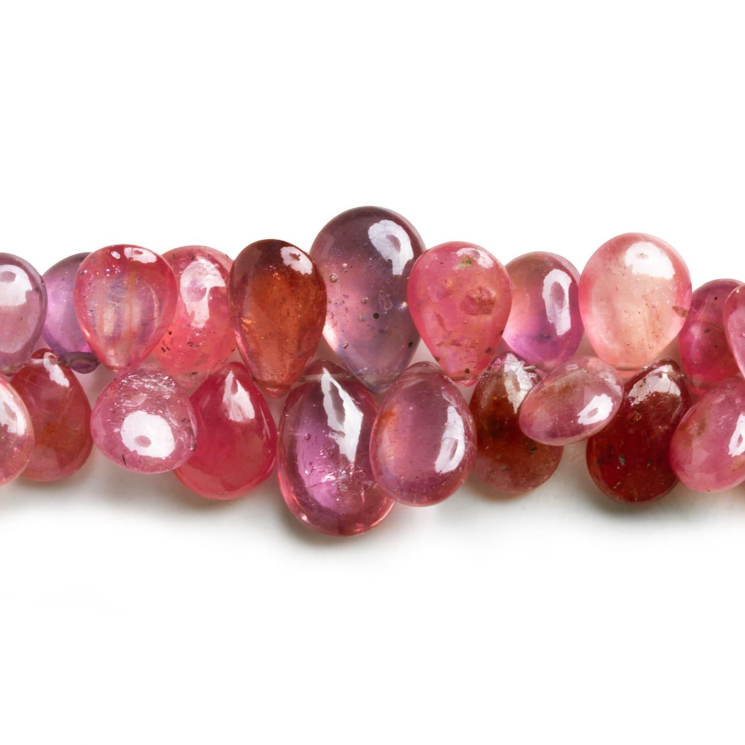 Ruby Plain Pears 10 inch 85 beads - The Bead Traders