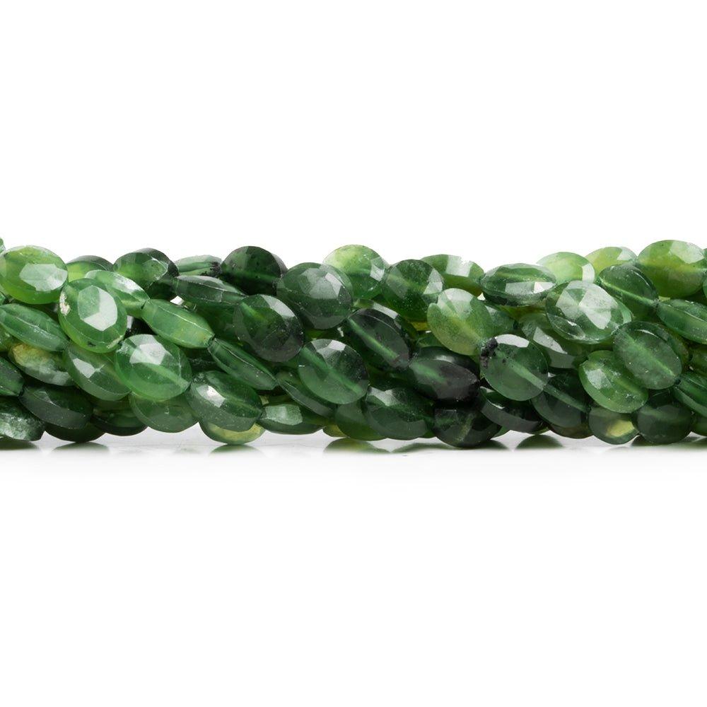 Serpentine Faceted Oval Beads 14 inch 45 pieces - The Bead Traders