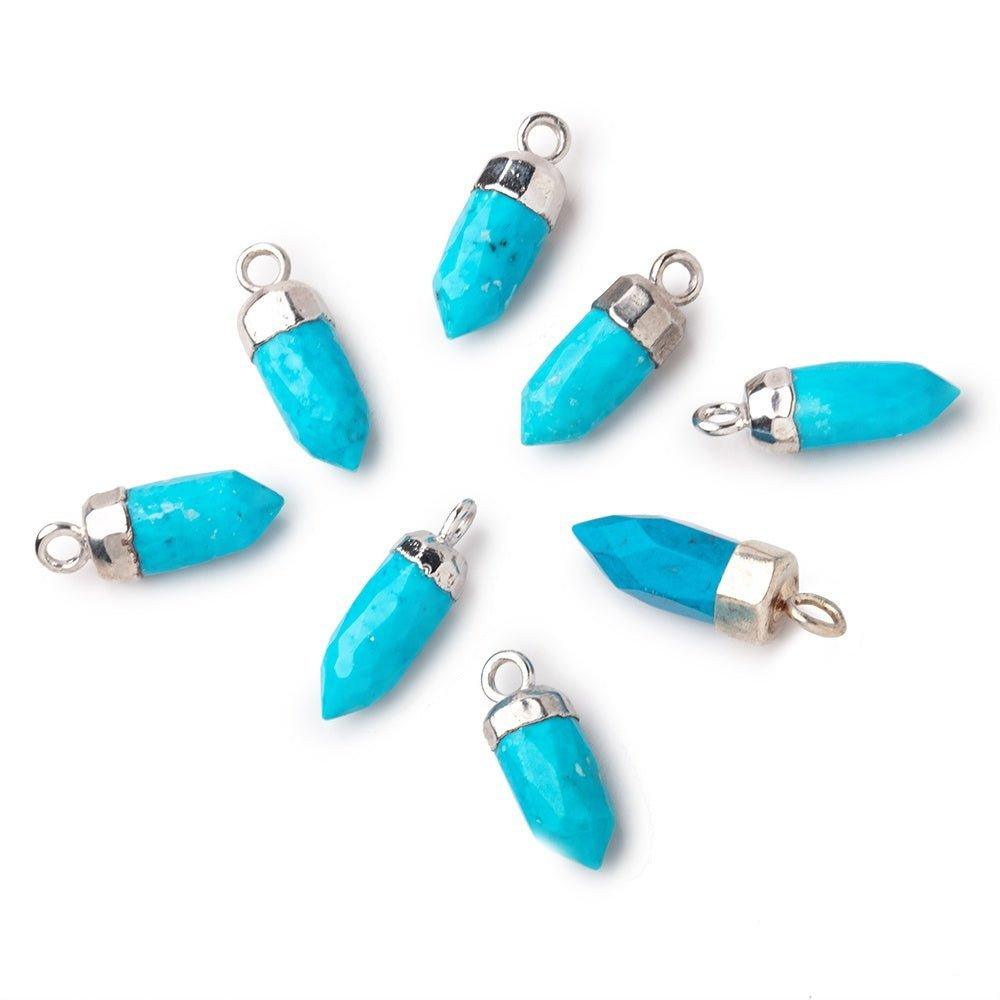 Silver Leafed Howlite Spike Pendant 1 piece - The Bead Traders