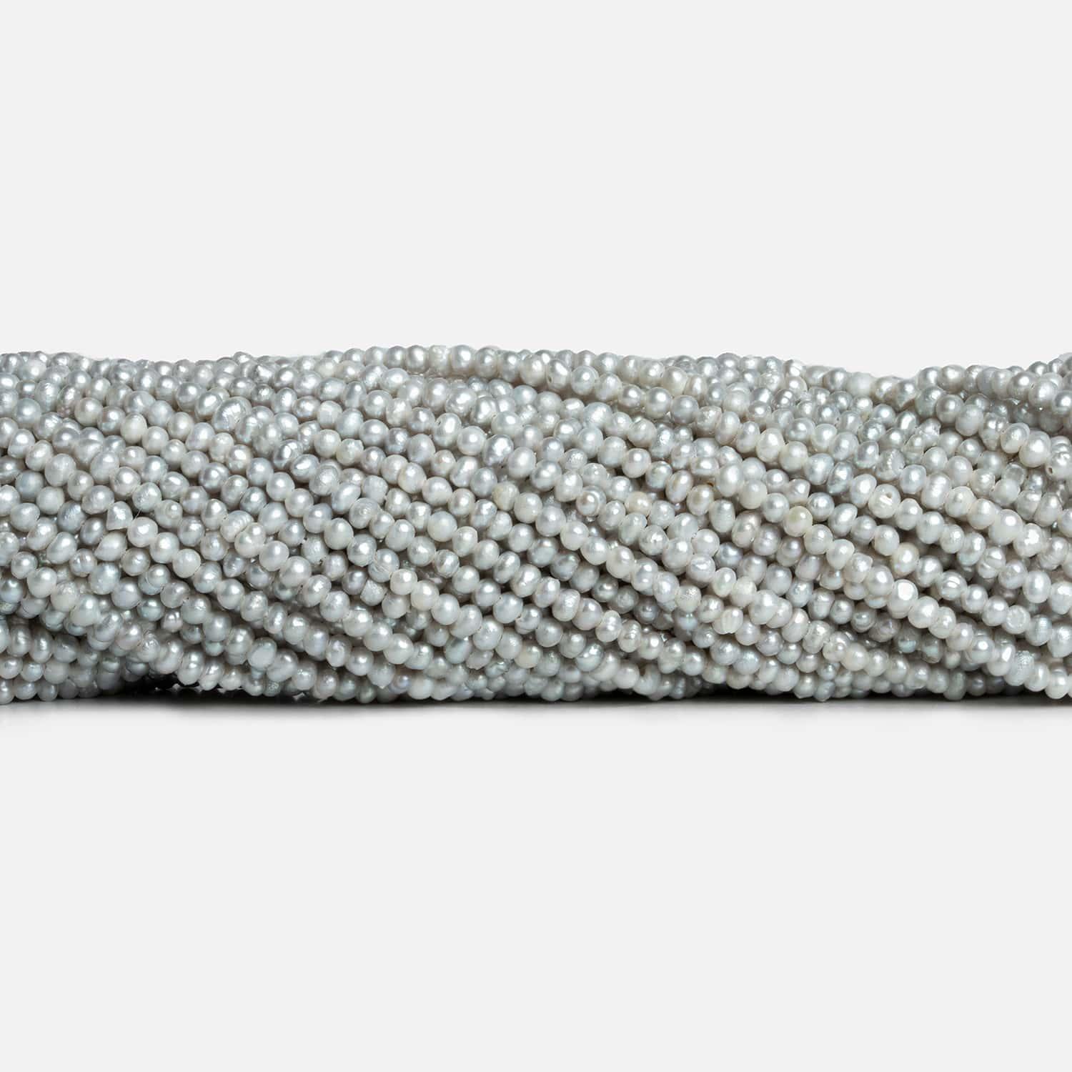 Silver Petite Baroque Freshwater Pearls 15 inch 170 pieces - The Bead Traders
