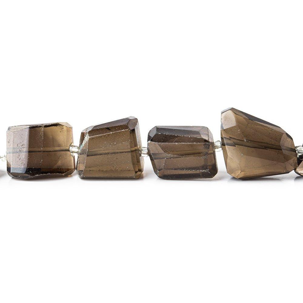 Smoky Quartz Faceted Nugget Beads 15 inches 17 pieces - The Bead Traders