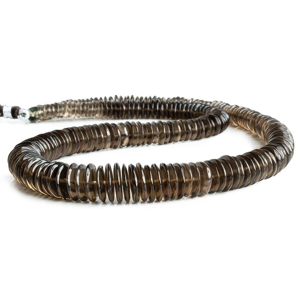 Smoky Quartz Plain Heishi Beads 16 inch 220 pieces - The Bead Traders