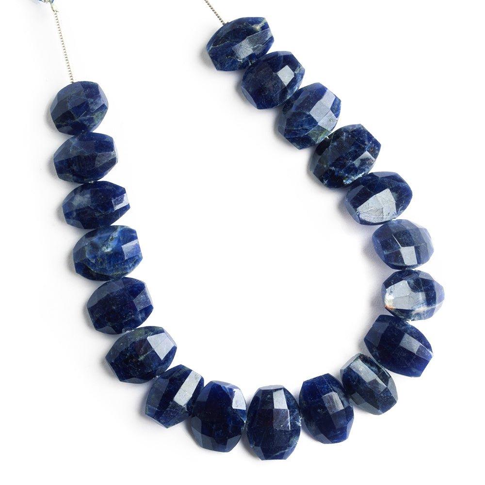 Sodalite Faceted Cushion Beads 6 inch 18 pieces - The Bead Traders