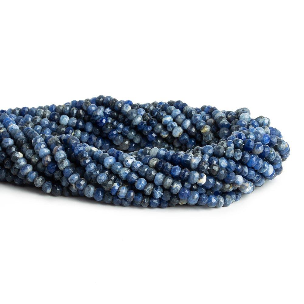 Sodalite Hand Cut Faceted Rondelle Beads 12 inch 110 pieces - The Bead Traders