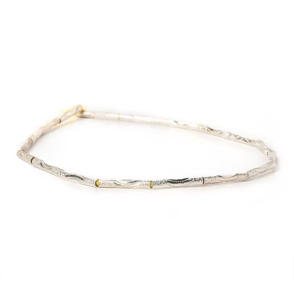 Sterling Silver Plated Brass Tube 12x2mm, 8" length, 18 pcs - The Bead Traders