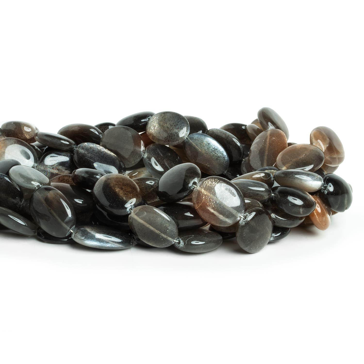 Sunstone and Moonstone plain ovals 16 inch 26 beads - The Bead Traders