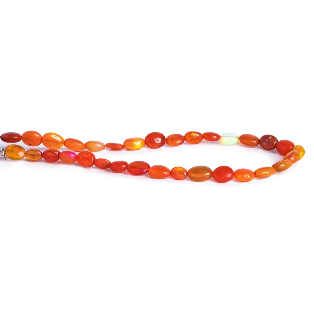 Tangerine Ethiopian Opal Ovals 8 inch 30 beads - The Bead Traders