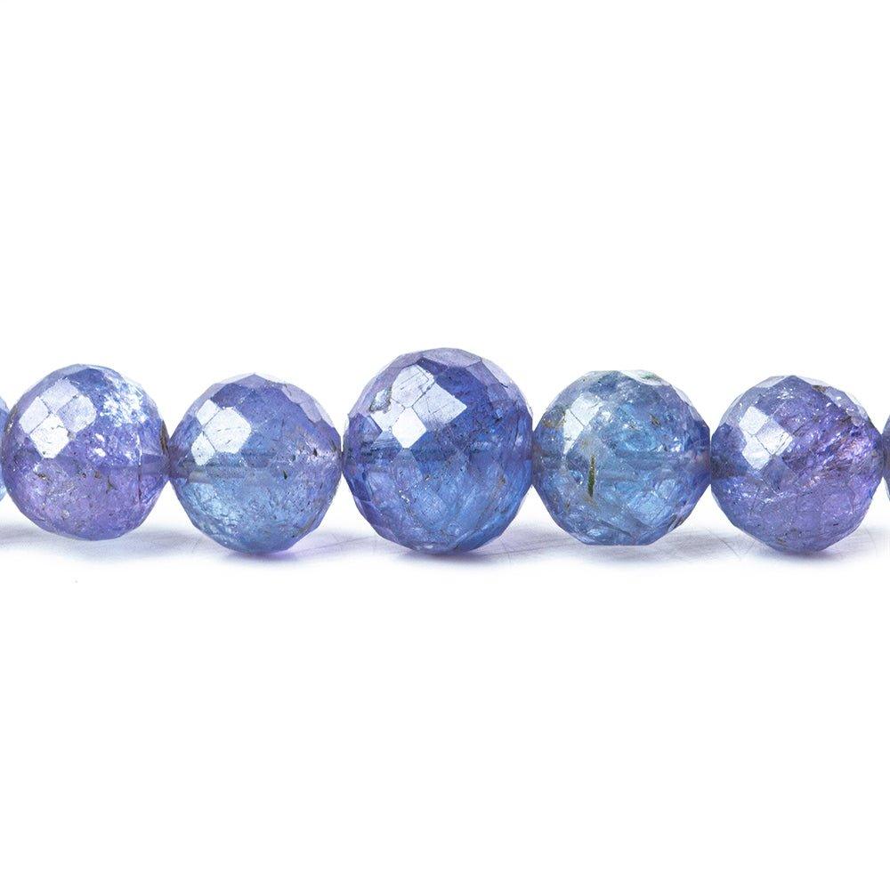 Tanzanite faceted rounds 15.5 inch 78 beads 4.5mm - 8mm - The Bead Traders