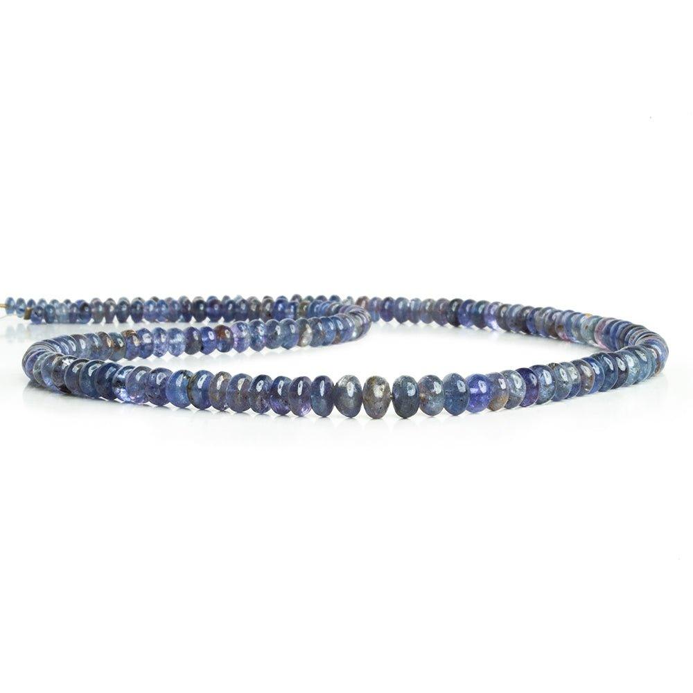 Tanzanite Plain Rondelle Beads 18 inch 180 pieces - The Bead Traders