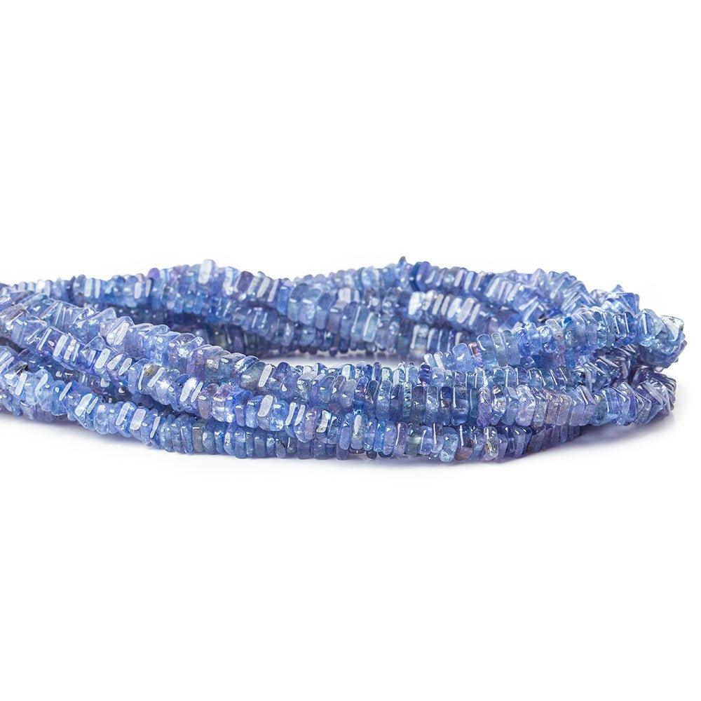 Tanzanite square plain Heishi 14 inch 205 beads 4mm - 5mm - The Bead Traders