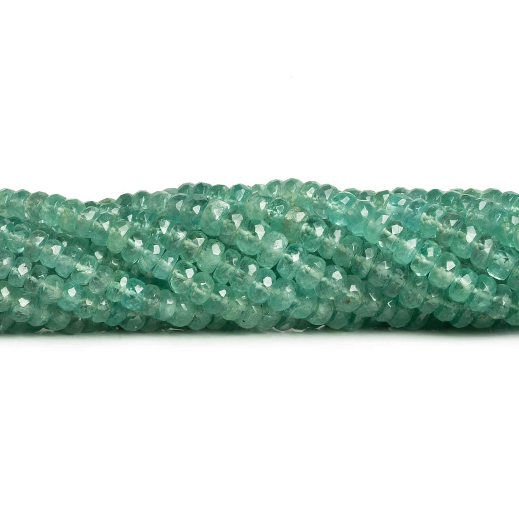 Teal Kyanite Faceted Rondelle Beads 16 inch 130 pieces - The Bead Traders