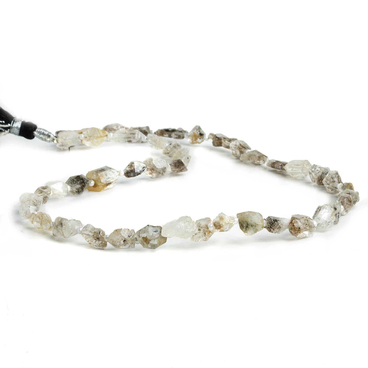 Tibetan Diamond Quartz Natural Crystals 15 inch 35 beads - The Bead Traders