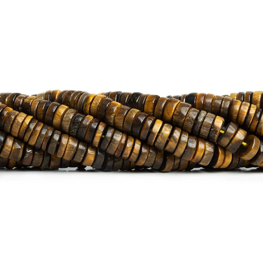 Tiger's Eye Plain Heishi Beads 16 inch 160 pieces - The Bead Traders