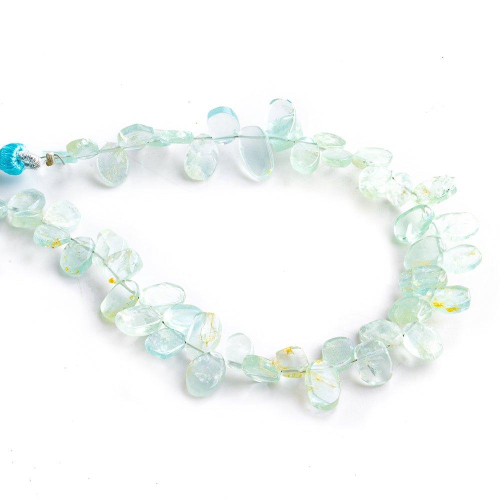 Top Drilled Aquamarine Slice Beads 8 inch 40 pieces - The Bead Traders